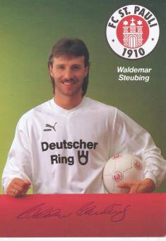 Waldemar Steubing  1989/1990  FC St.Pauli  Fußball Autogrammkarte original signiert 