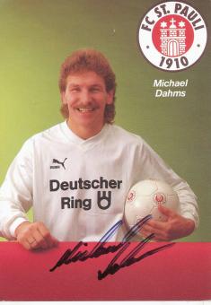 Michael Dahms  1989/1990  FC St.Pauli  Fußball Autogrammkarte original signiert 