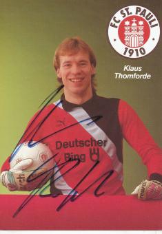 Klaus Thomforde  1989/1990  FC St.Pauli  Fußball Autogrammkarte original signiert 