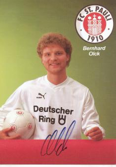 Bernhard Olck  1989/1990  FC St.Pauli  Fußball Autogrammkarte original signiert 