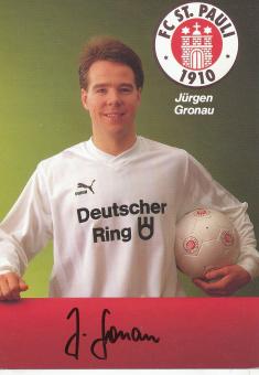 Jürgen Gronau  1989/1990  FC St.Pauli  Fußball Autogrammkarte original signiert 