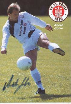 Andre Golke  1990/1991  FC St.Pauli  Fußball Autogrammkarte original signiert 