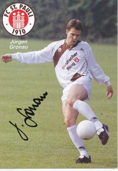 Jprgen Gronau  1990/1991  FC St.Pauli  Fußball Autogrammkarte original signiert 