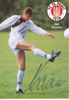 Jan Kocian  1990/1991  FC St.Pauli  Fußball Autogrammkarte original signiert 
