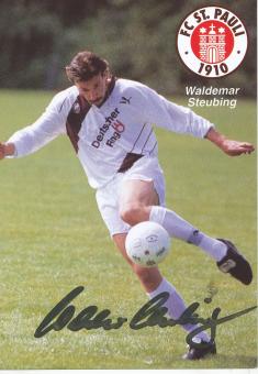 Waldemar Steubing  1990/1991  FC St.Pauli  Fußball Autogrammkarte original signiert 