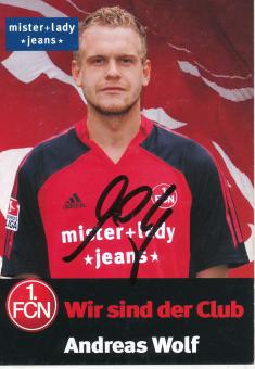 Andreas Wolf  2005/2006  FC Nürnberg  Fußball Autogrammkarte original signiert 