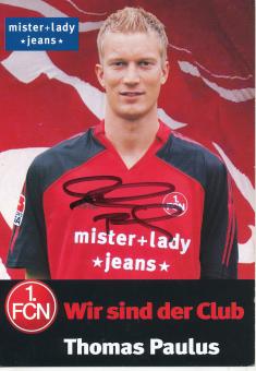 Thomas Paulus  2005/2006  FC Nürnberg  Fußball Autogrammkarte original signiert 