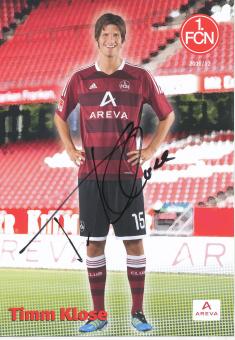 Timm Klose  2011/2012  FC Nürnberg  Fußball Autogrammkarte original signiert 