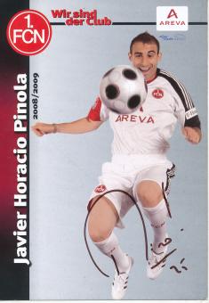 Javier Pinola  2008/2009  FC Nürnberg  Fußball Autogrammkarte original signiert 