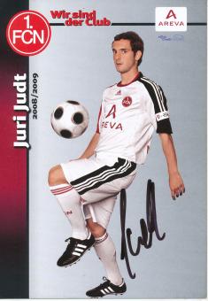 Juri Judt  2008/2009  FC Nürnberg  Fußball Autogrammkarte original signiert 