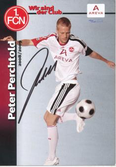 Peter Perchtold  2008/2009  FC Nürnberg  Fußball Autogrammkarte original signiert 