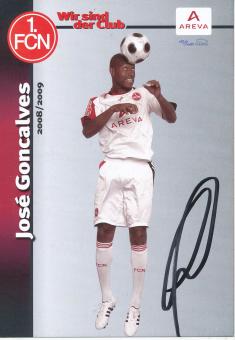Jose Goncalves  2008/2009  FC Nürnberg  Fußball Autogrammkarte original signiert 
