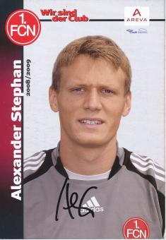 Alexander Stephan  2008/2009  FC Nürnberg  Fußball Autogrammkarte original signiert 