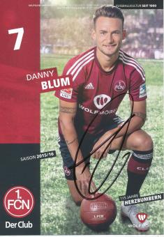 Danny Blum  2015/2016  FC Nürnberg  Fußball Autogrammkarte original signiert 