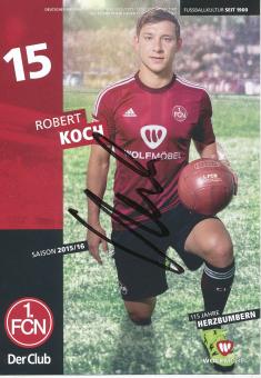 Robert Koch  2015/2016  FC Nürnberg  Fußball Autogrammkarte original signiert 