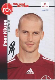 Peer Kluge  2008/2009  FC Nürnberg  Fußball Autogrammkarte original signiert 