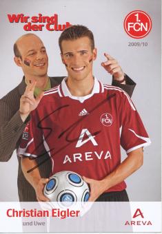 Christian Eigler  2009/2010  FC Nürnberg  Fußball Autogrammkarte original signiert 