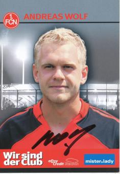 Andreas Wolf  2006/2007  FC Nürnberg  Fußball Autogrammkarte original signiert 