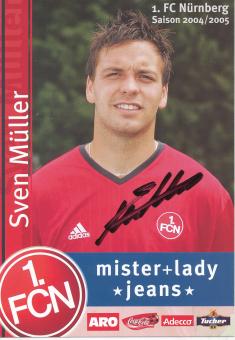 Sven Müller  2004/2005  FC Nürnberg  Fußball Autogrammkarte original signiert 