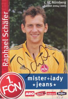 Raphael Schäfer  2004/2005  FC Nürnberg  Fußball Autogrammkarte original signiert 