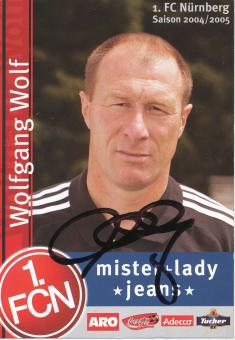 Wolfgang Wolf  2004/2005  FC Nürnberg  Fußball Autogrammkarte original signiert 