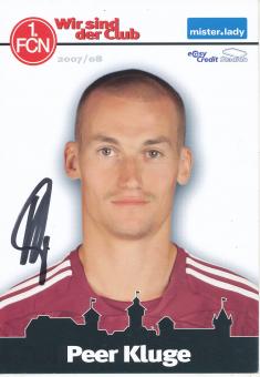 Peer Kluge  2007/2008  FC Nürnberg  Fußball Autogrammkarte original signiert 
