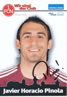 Javier Pinola   2007/2008  FC Nürnberg  Fußball Autogrammkarte original signiert 