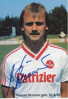 Thomas Brunner  1986/1987  FC Nürnberg  Fußball Autogrammkarte original signiert 