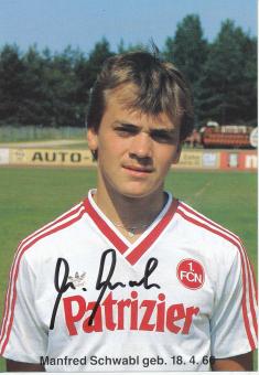 Manfred Schwabl  1986/1987  FC Nürnberg  Fußball Autogrammkarte original signiert 