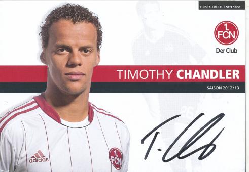 Timothy Chandler   2012/2013  FC Nürnberg  Fußball Autogrammkarte original signiert 
