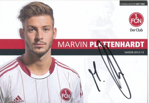 Marvin Plattenhardt   2012/2013  FC Nürnberg  Fußball Autogrammkarte original signiert 
