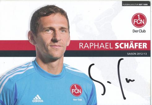 Raphael Schäfer   2012/2013  FC Nürnberg  Fußball Autogrammkarte original signiert 