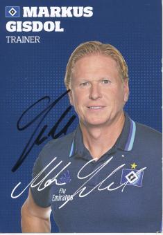Markus Gisdol  2016/2017  Hamburger SV  Fußball Autogrammkarte original signiert 
