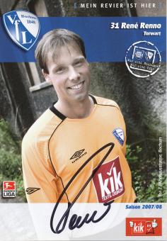 Rene Renno  2007/2008  VFL Bochum  Fußball Autogrammkarte original signiert 