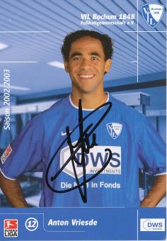 Anton Vriesde   2002/2003  VFL Bochum  Fußball Autogrammkarte original signiert 