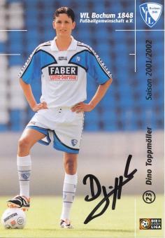 Dino Toppmöller   2001/2002  VFL Bochum  Fußball Autogrammkarte original signiert 