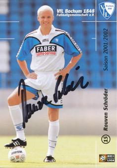 Rouven Schröder  2001/2002  VFL Bochum  Fußball Autogrammkarte original signiert 
