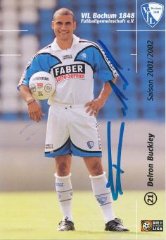 Delron Buckley  2001/2002  VFL Bochum  Fußball Autogrammkarte original signiert 
