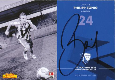 Philipp Bönig  2009/2010  VFL Bochum  Fußball Autogrammkarte original signiert 