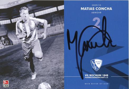 Matias Concha  2009/2010  VFL Bochum  Fußball Autogrammkarte original signiert 