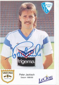 Peter Jackisch  1988/1989  VFL Bochum  Fußball Autogrammkarte original signiert 