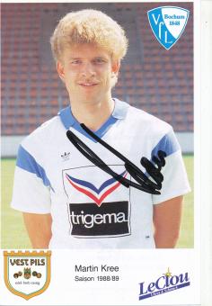 Martin Kree  1988/1989  VFL Bochum  Fußball Autogrammkarte original signiert 