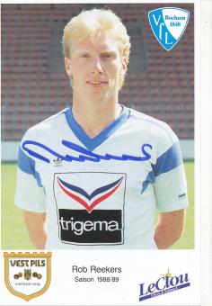 Rob Reekers  1988/1989  VFL Bochum  Fußball Autogrammkarte original signiert 