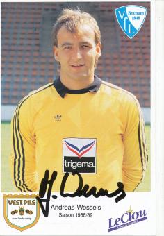 Andreas Wessels  1988/1989  VFL Bochum  Fußball Autogrammkarte original signiert 