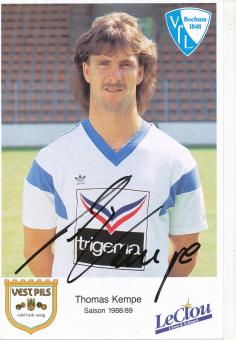 Thomas Kempe  1988/1989  VFL Bochum  Fußball Autogrammkarte original signiert 