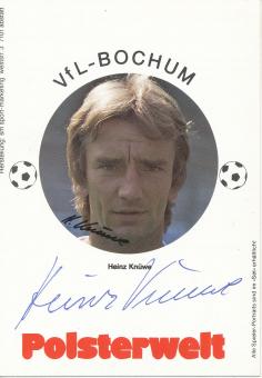 Heinz Knüwe  1983/1984  VFL Bochum  Fußball Autogrammkarte original signiert 