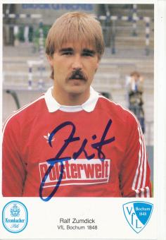 Ralf Zumdick  1984/1985  VFL Bochum  Fußball Autogrammkarte original signiert 