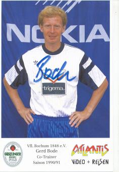 Gerd Bode  1990/1991  VFL Bochum  Fußball Autogrammkarte original signiert 