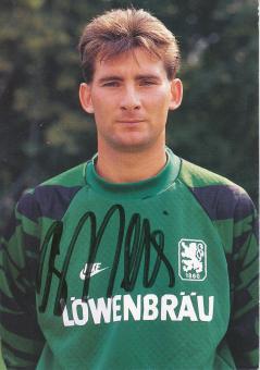 Bernd Meier † 2012   1995/1996  1860 München Fußball Autogrammkarte original signiert 