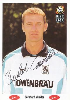 Bernhard Winkler  1996/1997  1860 München Fußball Autogrammkarte original signiert 